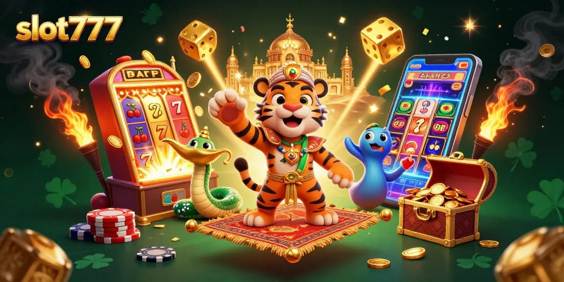 Experience slot777 thrills with a vibrant 3D scene featuring a magical sultan and exploding jackpots.