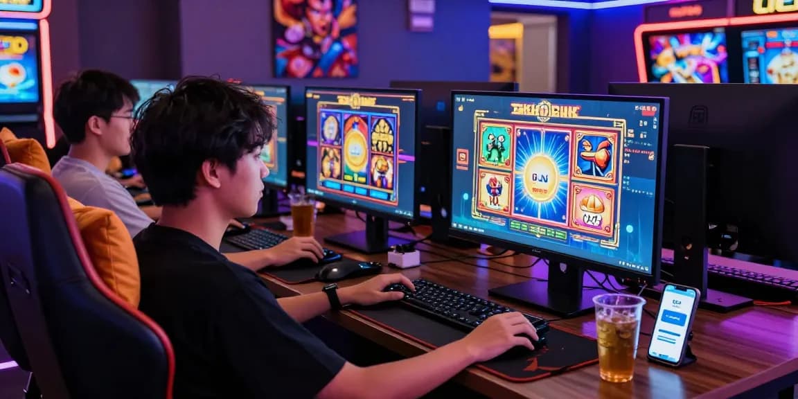 Engaging scene of online gaming featuring slot deposit dana payment options and vibrant atmosphere.