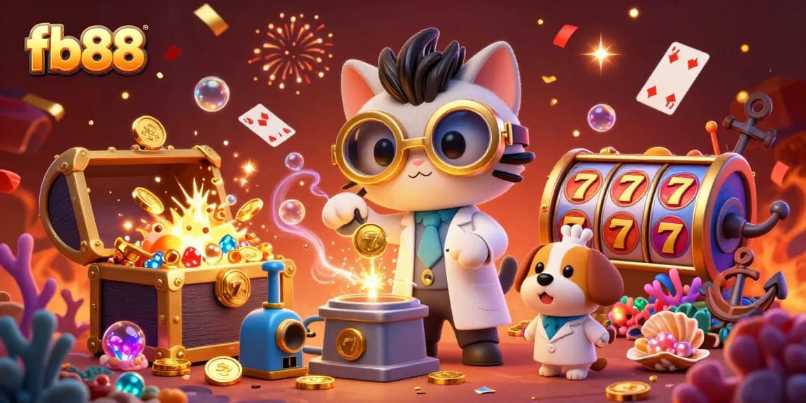 Experience exciting gaming moments with fb88 in this vibrant illustrated casino scene.