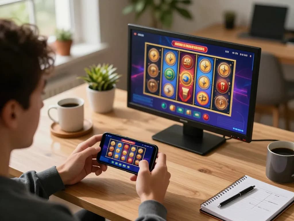 open88 player engaging in vibrant mobile gaming session with colorful slot interface displayed