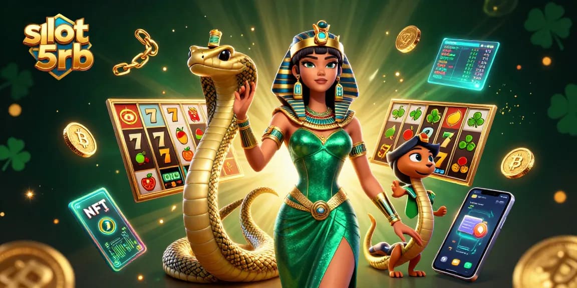 Spin the reels and claim prizes with slot 5rb in this vibrant, immersive 3D illustration.