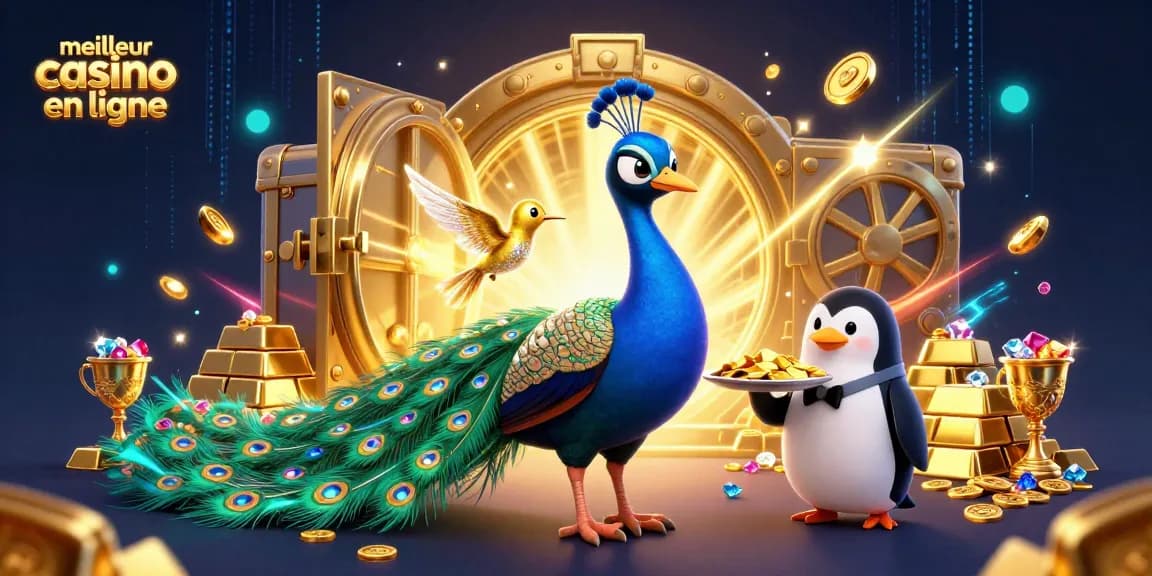 Jouer au meilleur casino en ligne avec des éléments de jeux animés et des trésors scintillants.