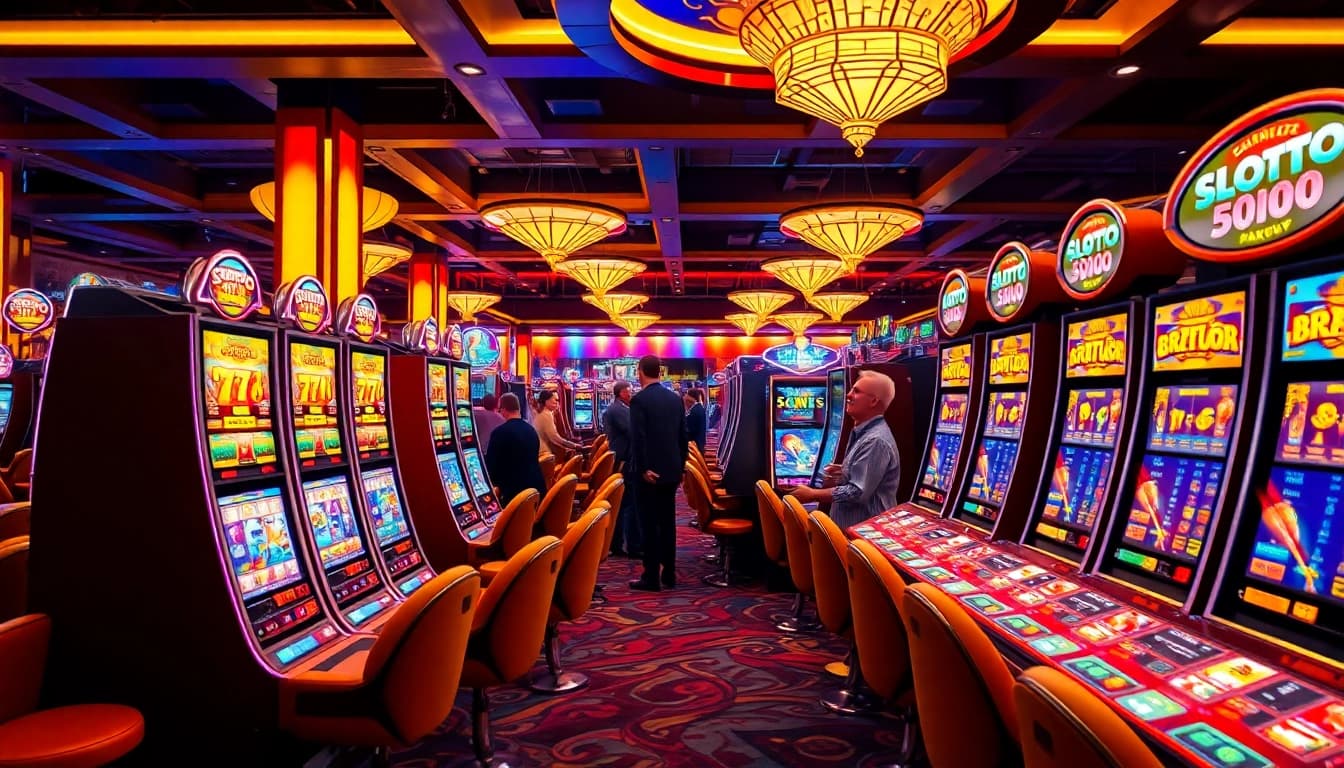 Temukan Slot Depo 5000 yang mengasyikkan di area slot yang enerjik di kasino.