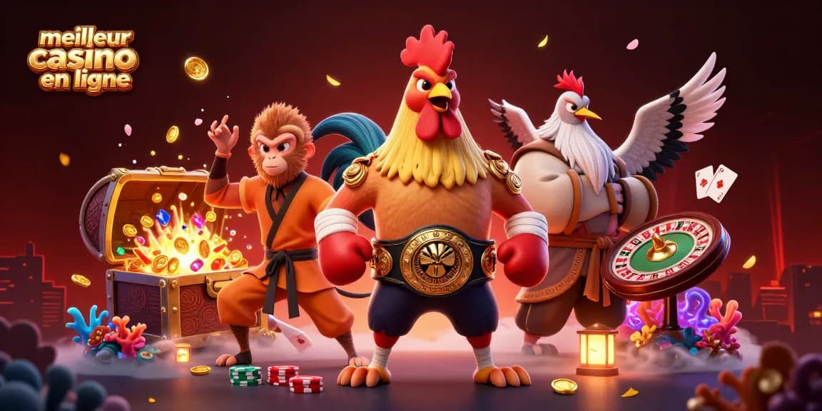 Vivez l'expérience du meilleur casino en ligne avec un combat entre un coq thaïlandais et un maître crane dans ce monde enchanteur.