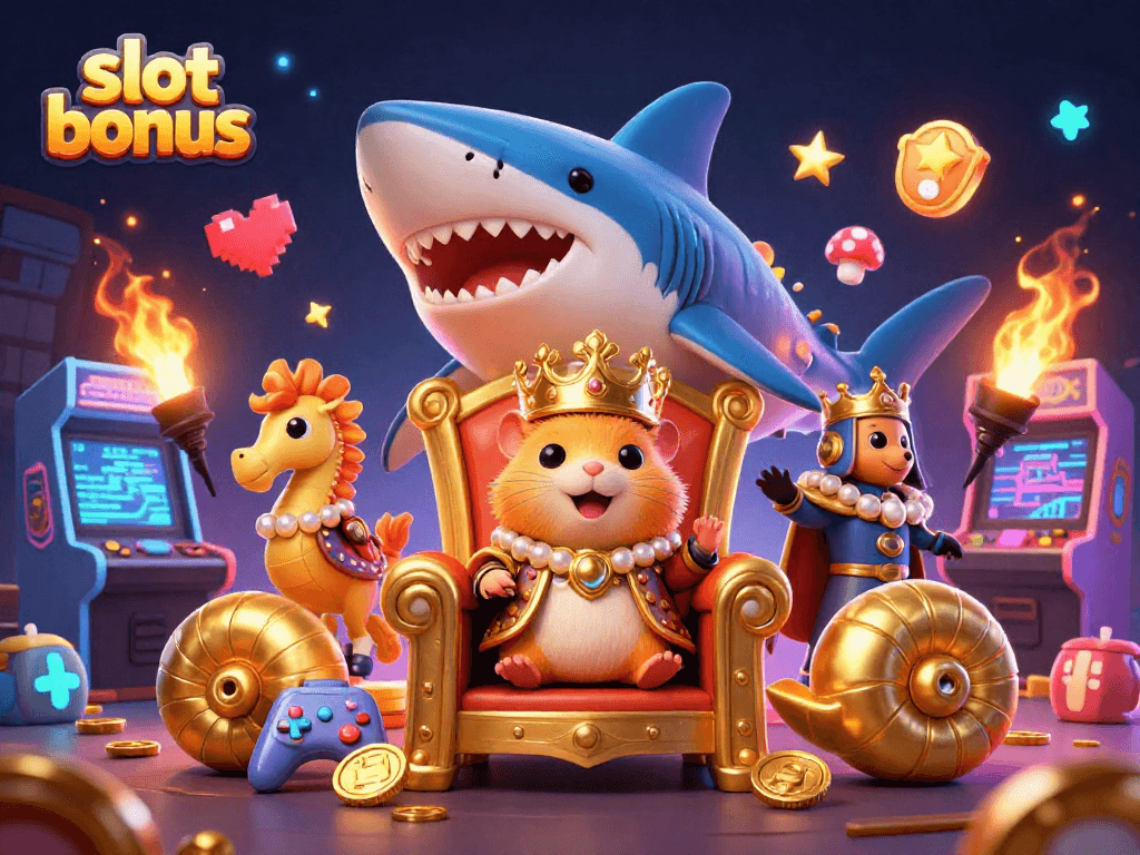 Experience thrilling slot bonus rewards with our vibrant and engaging casino-themed illustration.