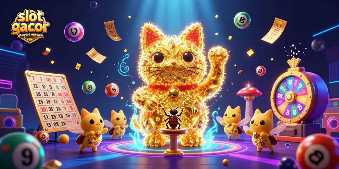 Experience the thrill of slot gacor gampang menang in a vibrant, action-filled casino scene.
