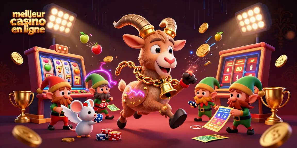 Découvrez le meilleur casino en ligne avec un Krampus 3D dans une illustration animée dynamique.