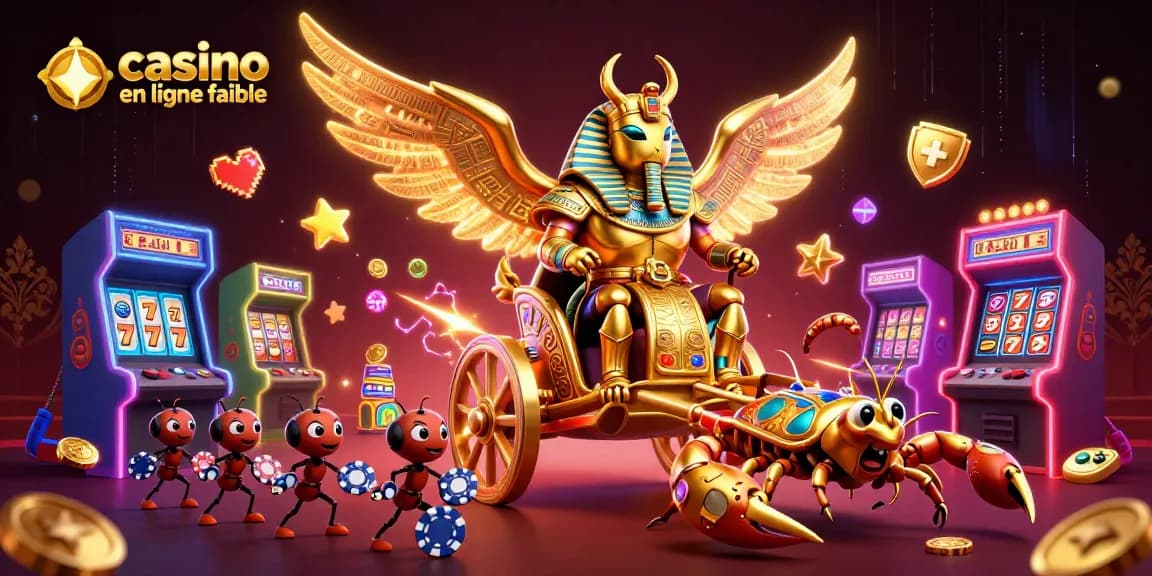 Jouez dans un casino en ligne fiable avec des éléments de jeu vibrants et des personnages dynamiques.
