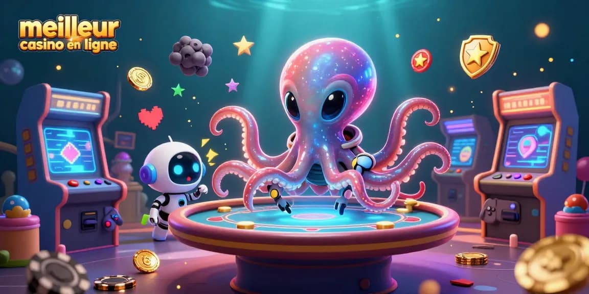 Jouez au meilleur casino en ligne avec des personnages fantastiques dans une scène vibrante et captivante.