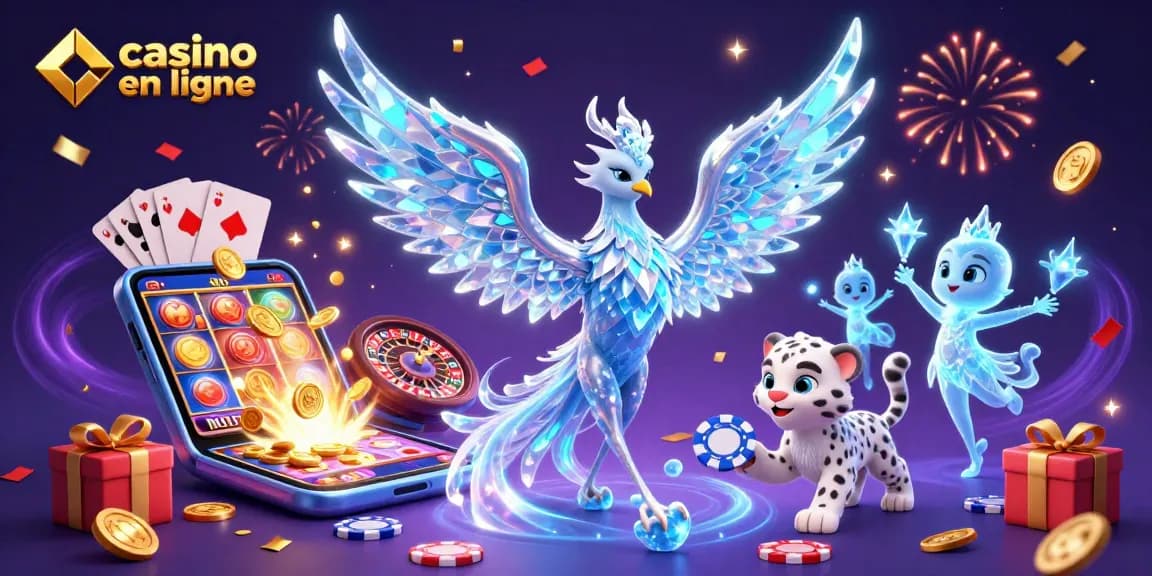 Jouez à des jeux captivants de casino en ligne avec des éléments magiques et une ambiance festive.