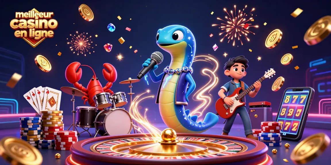 Un concert sous-marin avec un electric eel DJ, mettant en vedette le meilleur casino en ligne.