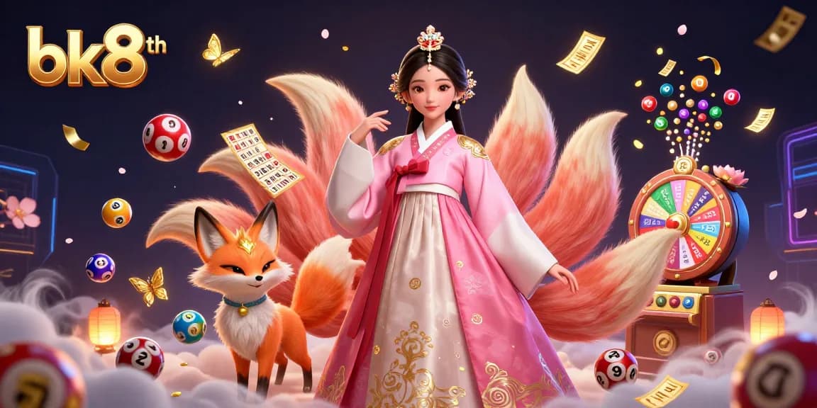Experience the vibrant excitement of bk8th gaming with colorful elements and dynamic action in this festive illustration.