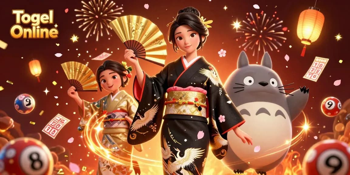 Create winning moments in Togel Online with dynamic 3D characters and festive gaming elements.