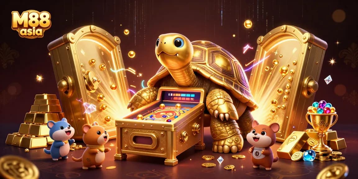 Experience thrilling gameplay at M88 asia with dynamic golden tortoise pinball scenes and riches.