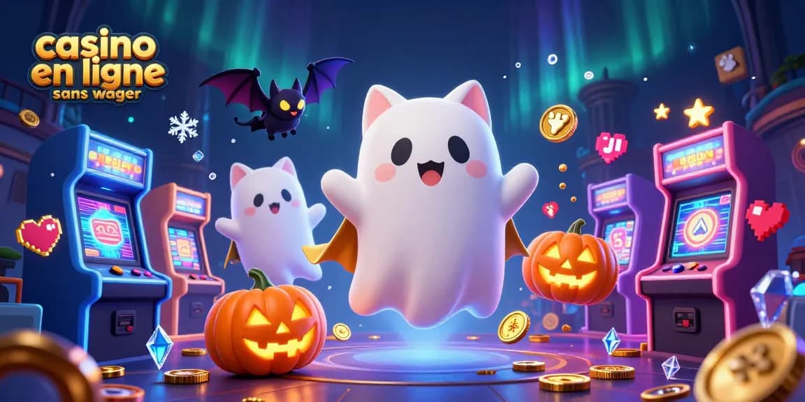 Profitez d'un casino en ligne sans wager avec des personnages de jeux colorés dans un décor ensorcelant.