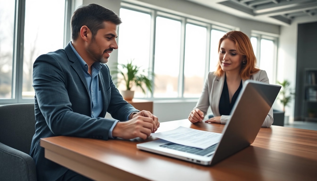 Couple engaging in discussion about Family Law Financial Agreements during a consultation.
