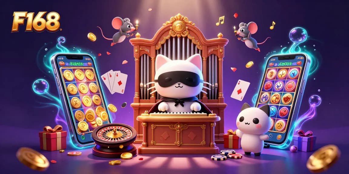 F168 enchanting gaming experience with thrilling slot games and vibrant casino action in an imaginative 3D scene.