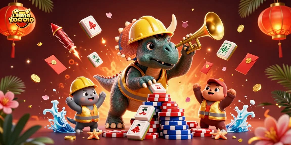 Experience winning at Yumetoto with dynamic 3D characters celebrating a jackpot!