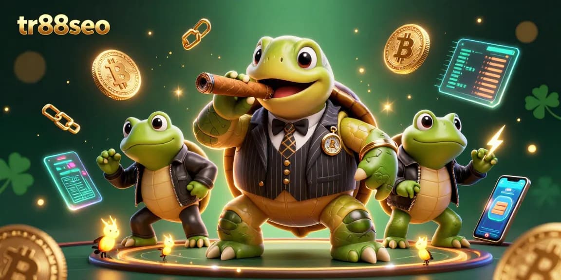 Experience thrilling gaming at tr88seo with vibrant casino art featuring crypto elements and action-packed characters.