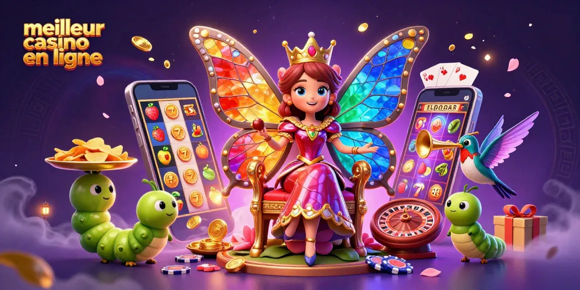 Découvrez le meilleur casino en ligne avec une reine papillon et des éléments de jeu captivants.