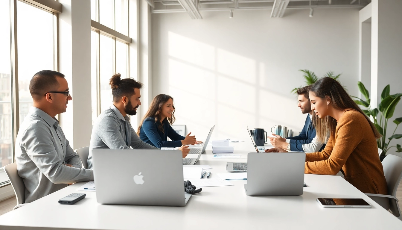 Gemeinsam an neuen Ideen arbeiten auf https://alvionz.de/ mit modernen Büroarrangements.