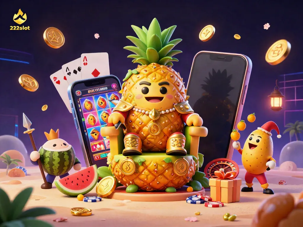 Permainan slot yang menyenangkan di kasino digital 222slot dengan karakter menggemaskan.