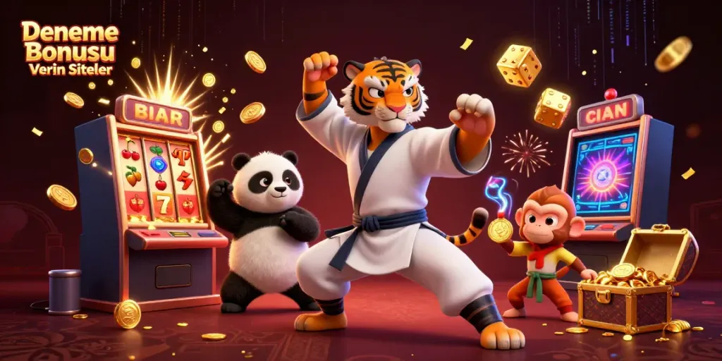 Experience Deneme Bonusu Veren Siteler excitement with animated characters and vibrant casino elements.