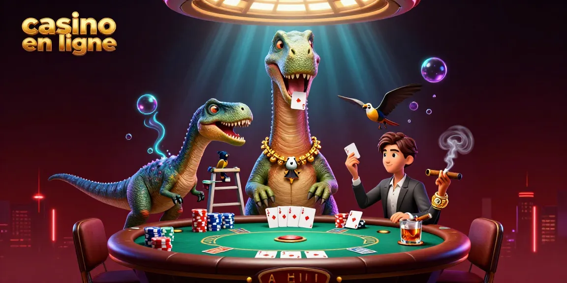 Jouez sur un casino en ligne avec ambiance sonore et jeux passionnants comme cette scène de poker.