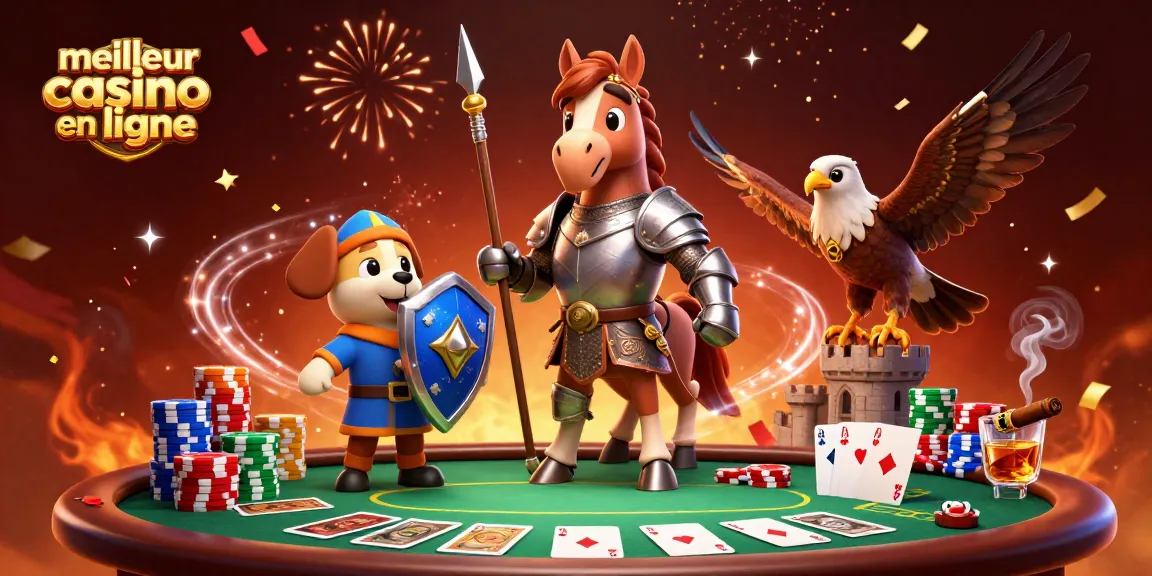 Le meilleur casino en ligne propose une expérience de jeu immersive avec des personnages de chevaliers et des éléments de poker.