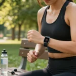 Berjalan pagi dengan Fitbit Luxe dari https://www.polarfitbitshop.com/fitbit-luxe/ saat menikmati suasana hijau taman yang energik.