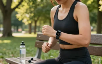 Berjalan pagi dengan Fitbit Luxe dari https://www.polarfitbitshop.com/fitbit-luxe/ saat menikmati suasana hijau taman yang energik.